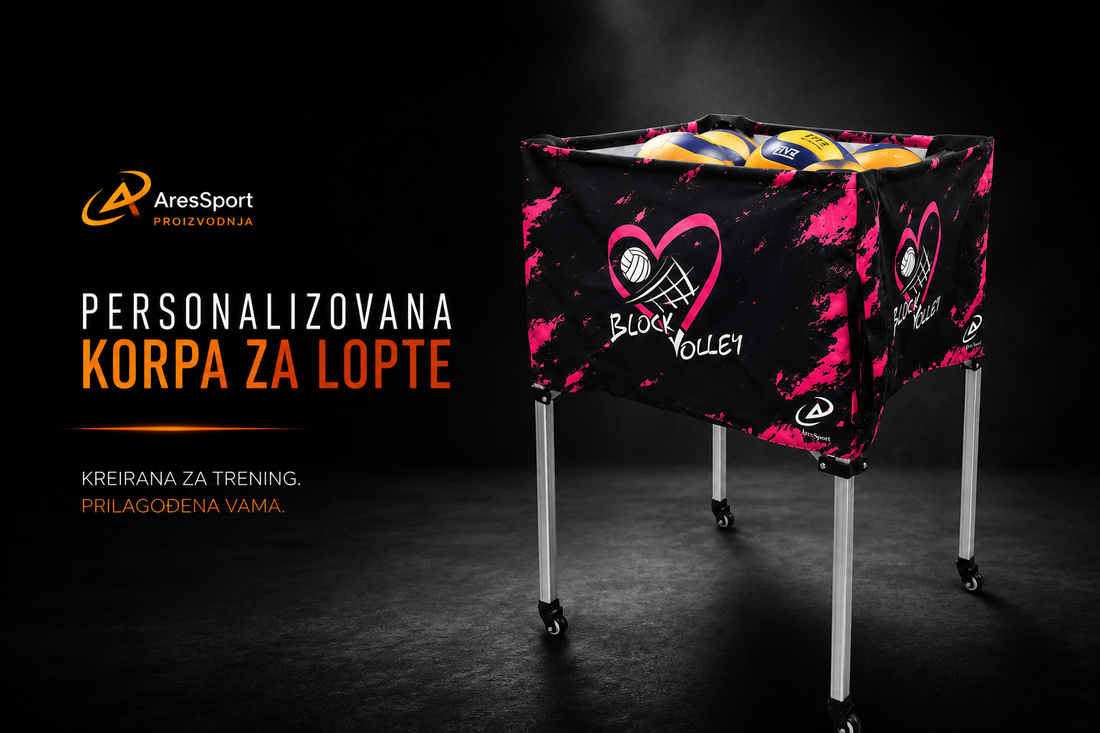 Personalizovane korpe za lopte – nova AresSport proizvodnja